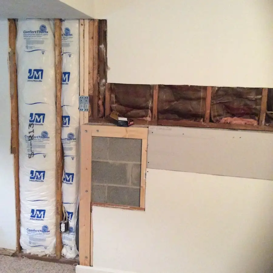 Wall insulation replacement during Structural Drying in Mendham